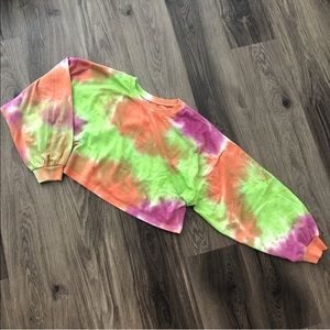 Crop Tie Dye Long Sleeve